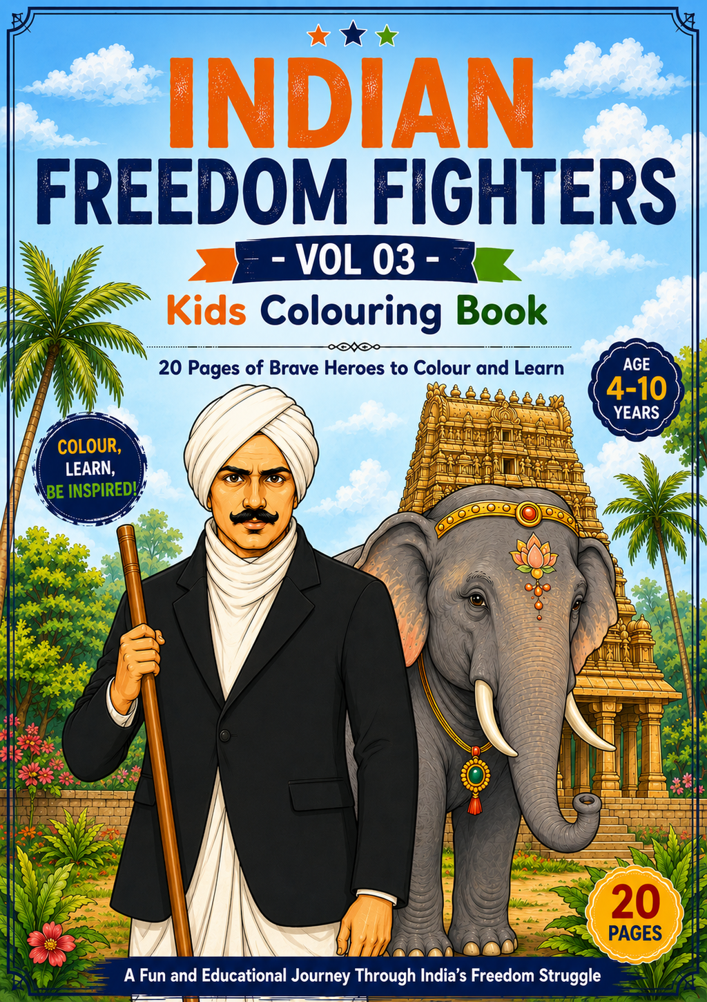 Indian Freedom Fighters Coloring Book - Vol 03