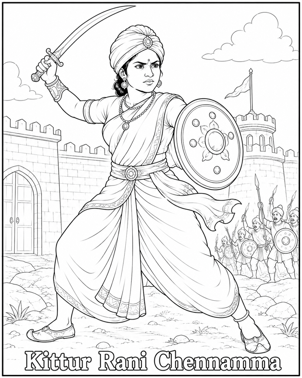 Indian Freedom Fighters Coloring Book - Vol 02