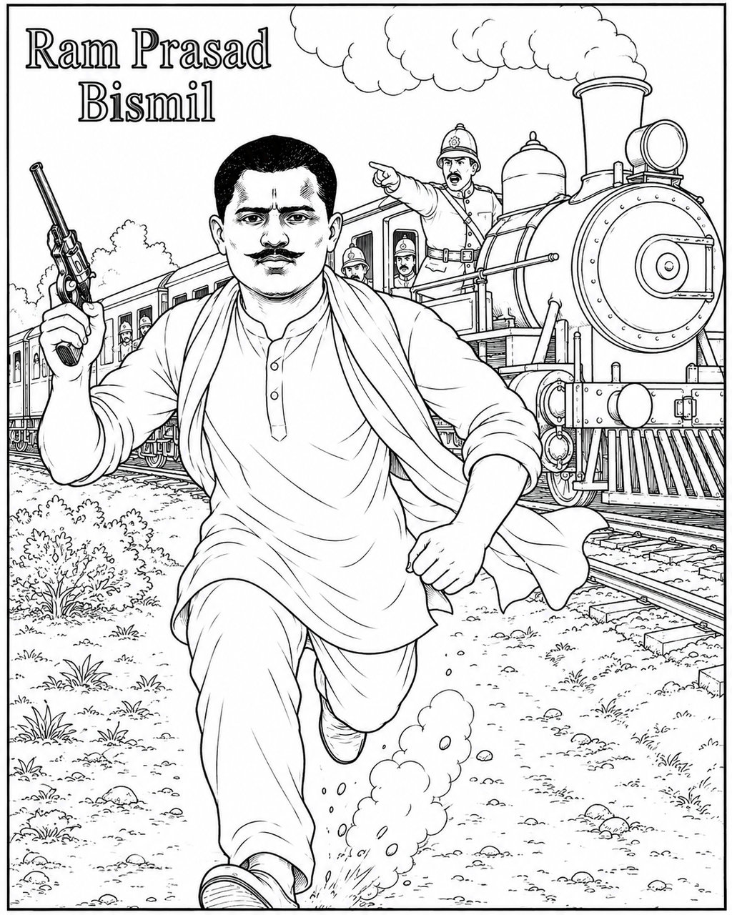 Indian Freedom Fighters Coloring Book - Vol 01