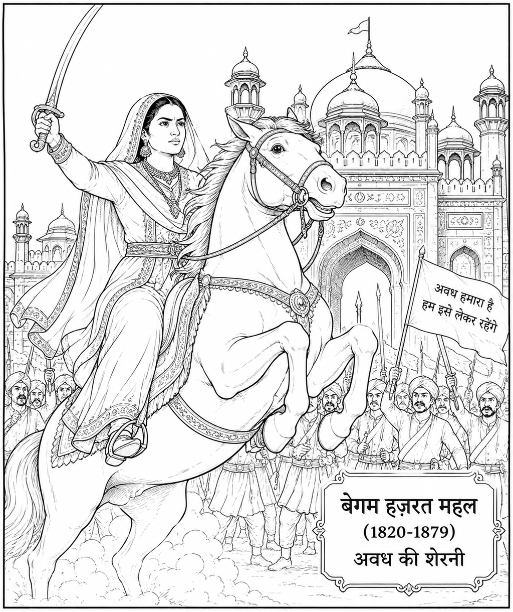 Indian Freedom Fighters Coloring Book - Vol 01