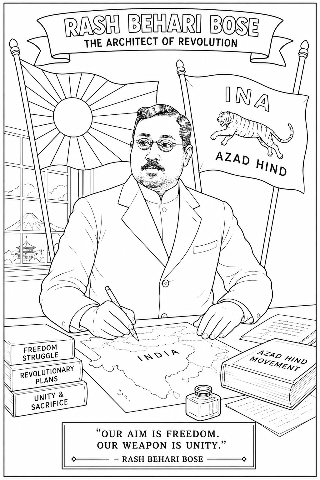 Indian Freedom Fighters Coloring Book - Vol 03