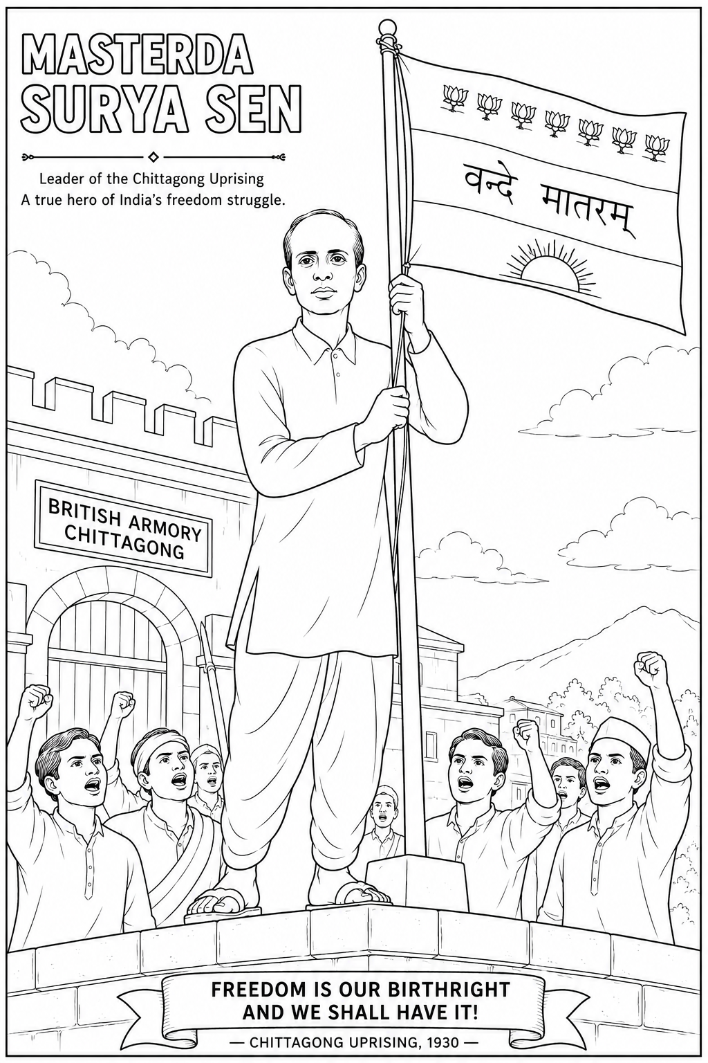 Indian Freedom Fighters Coloring Book - Vol 03