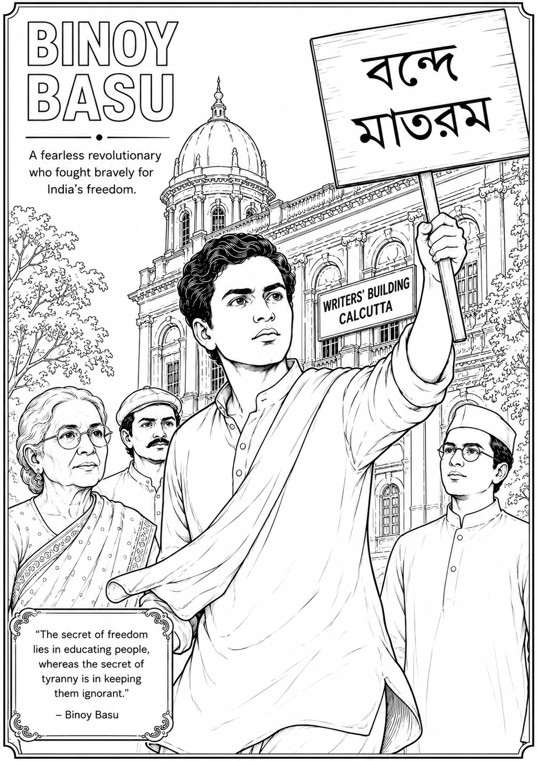 Indian Freedom Fighters Coloring Book - Vol 01