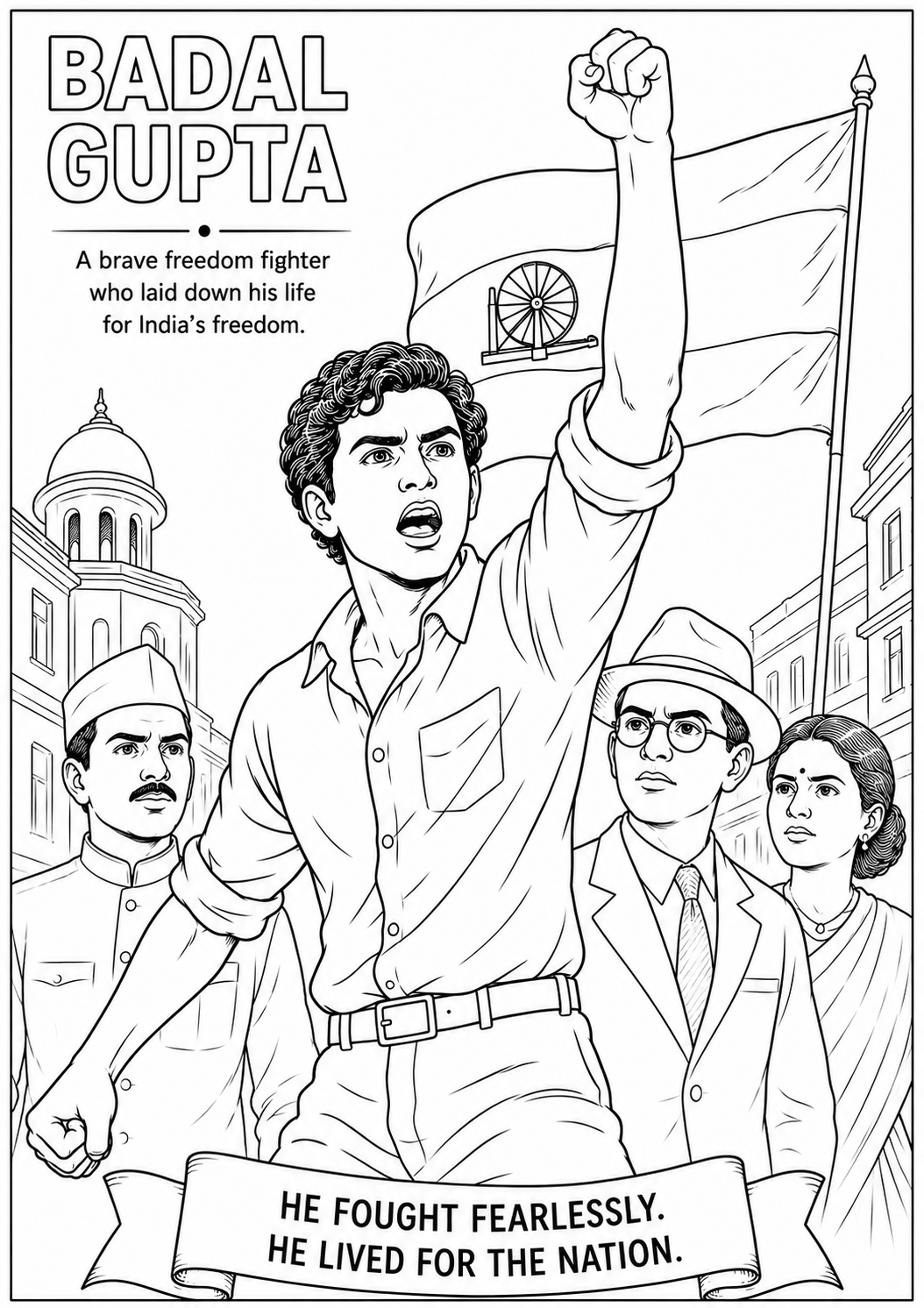 Indian Freedom Fighters Coloring Book - Vol 03