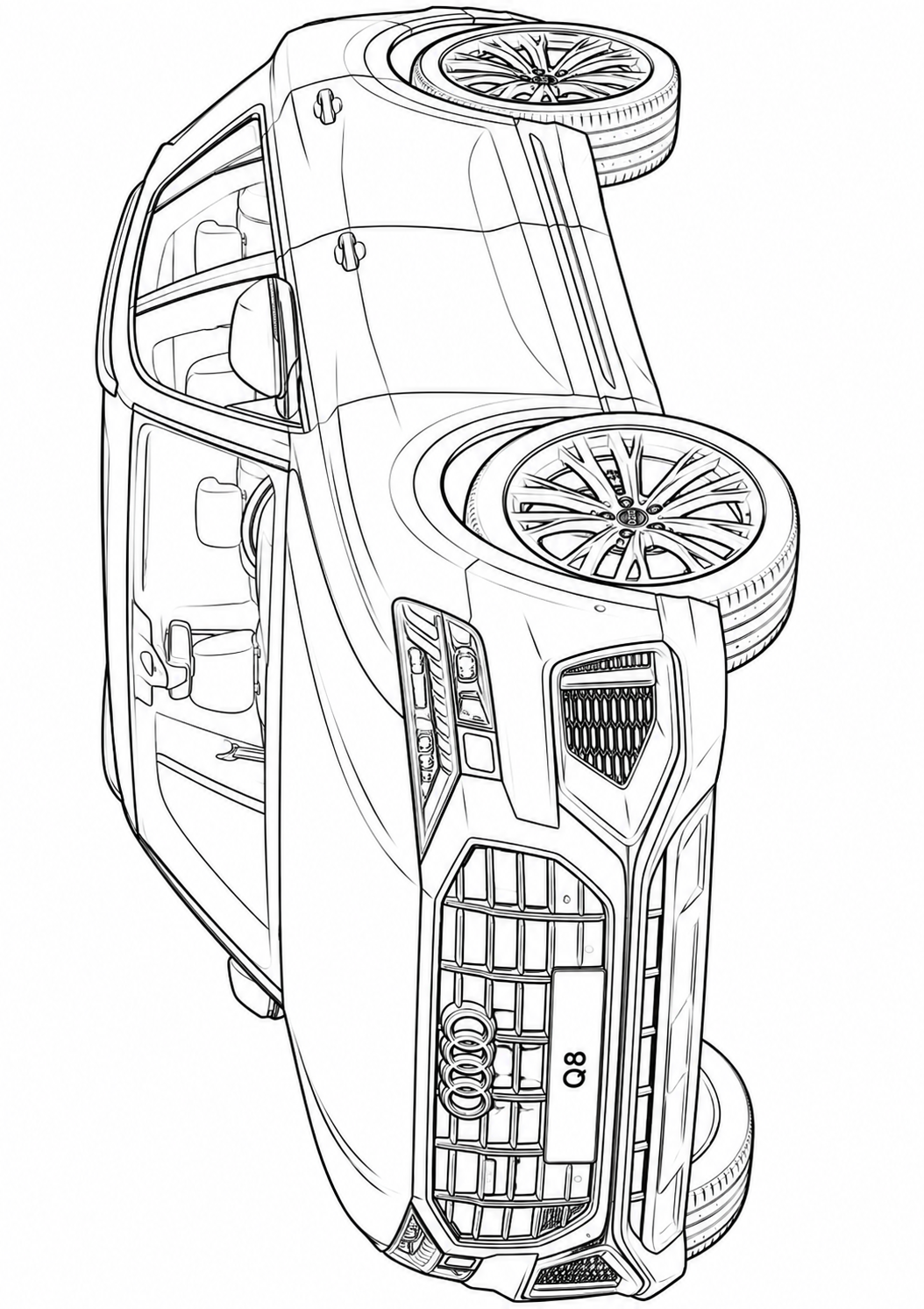 Mega Cars, Trucks & SUVs Coloring Book for Kids