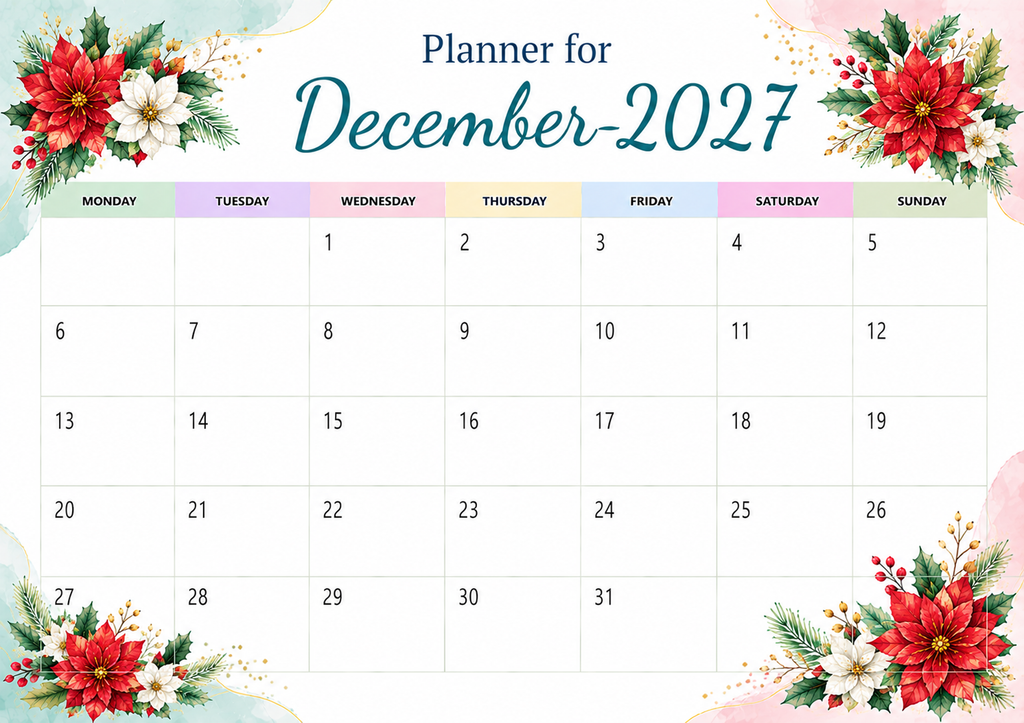 Planner For December 2027