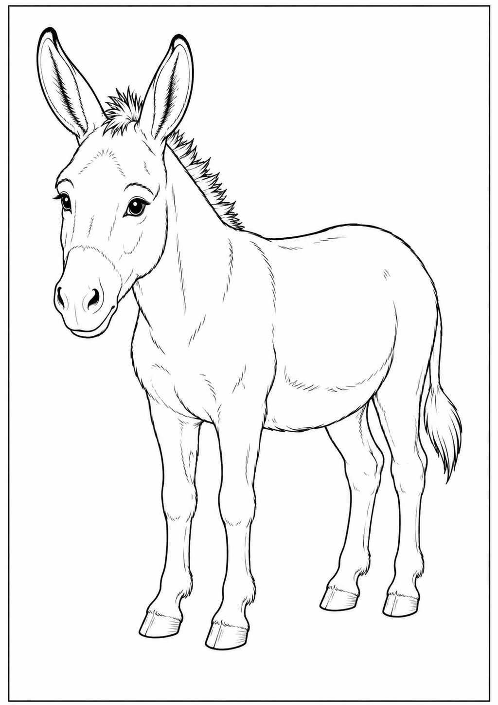 Farm Animals & Kids Animals - Kids Coloring Book