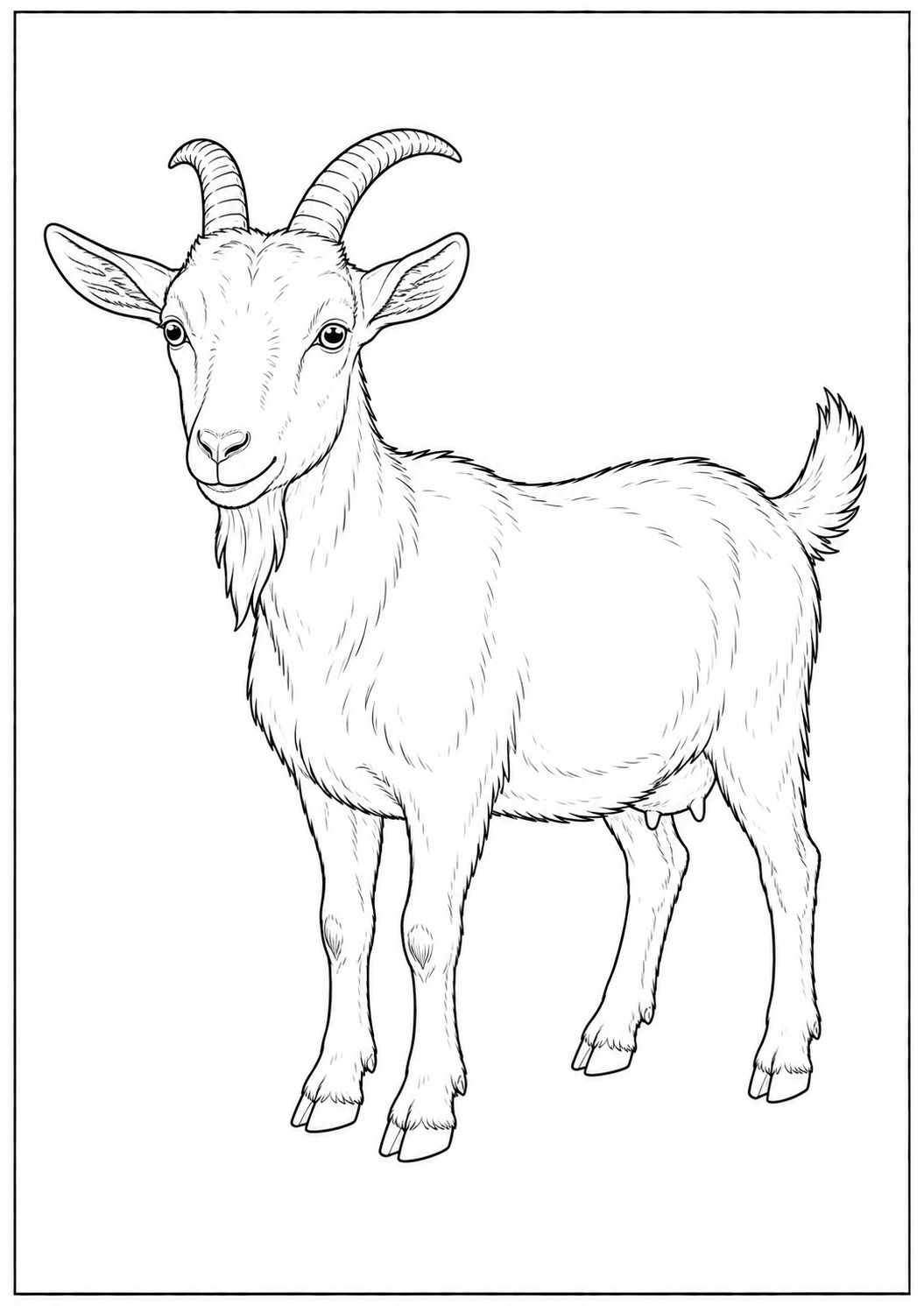 Farm Animals & Kids Animals - Kids Coloring Book