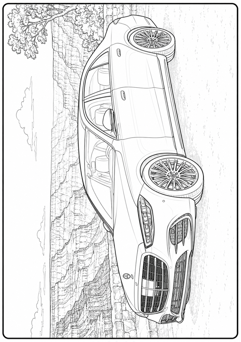 Mega Cars, Trucks & SUVs Coloring Book for Kids