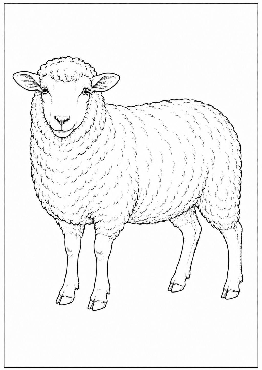 Farm Animals & Kids Animals - Kids Coloring Book