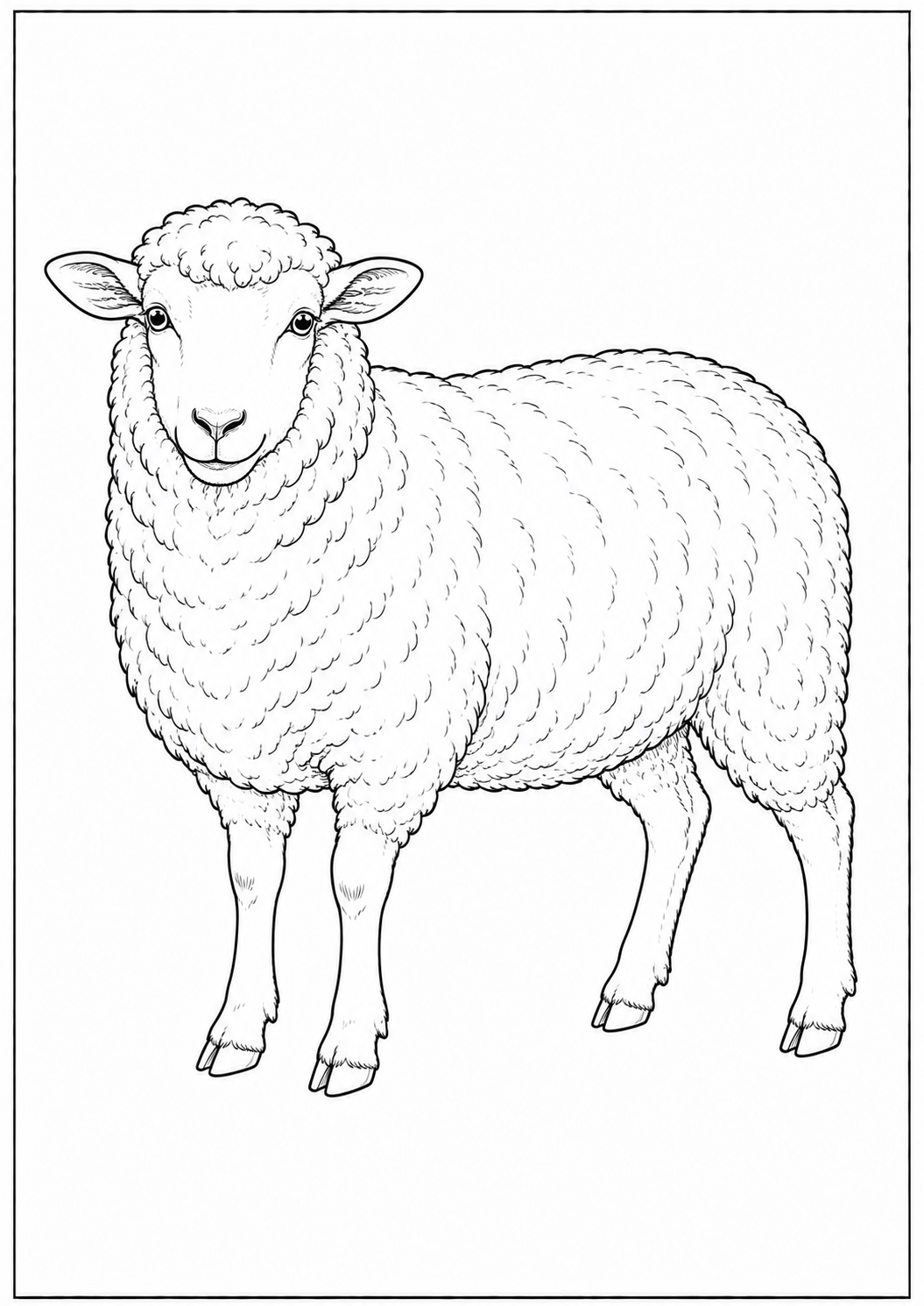 Farm Animals & Kids Animals - Kids Coloring Book